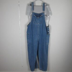 Fore Warned Overalls Womens 18 Blue Denim Sleeveless Bib Workwear Relaxed Fit